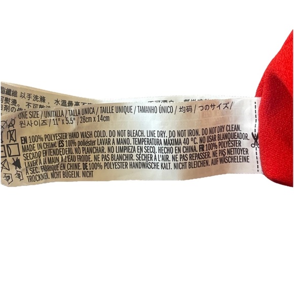 H&M Red Twist Knot Headband 100% Polyester Bold Statement Hair Accessory - Picture 6 of 10